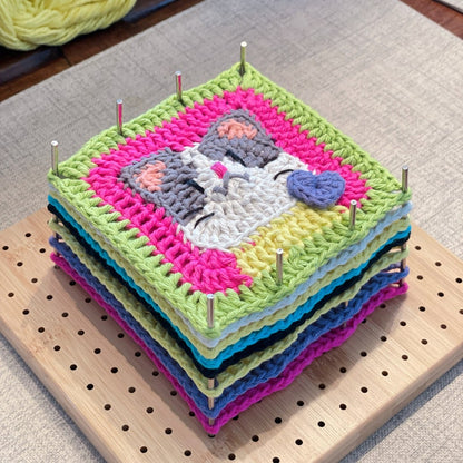 Crocchet Cat Granny Squares Pattern