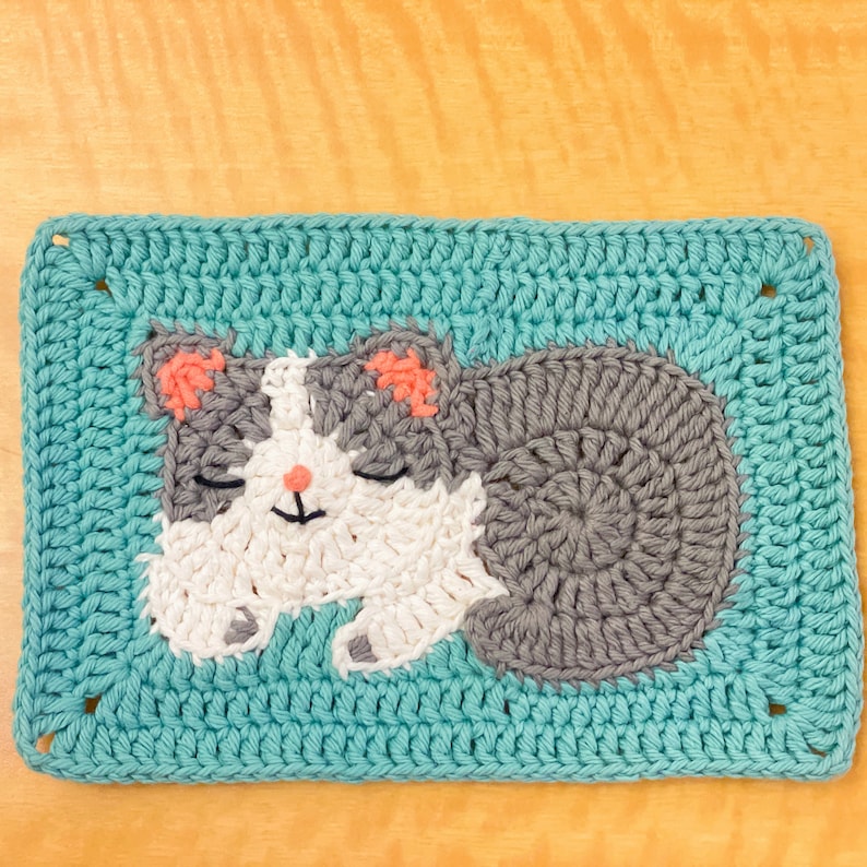 Cat Granny Squares Crochet Pattern