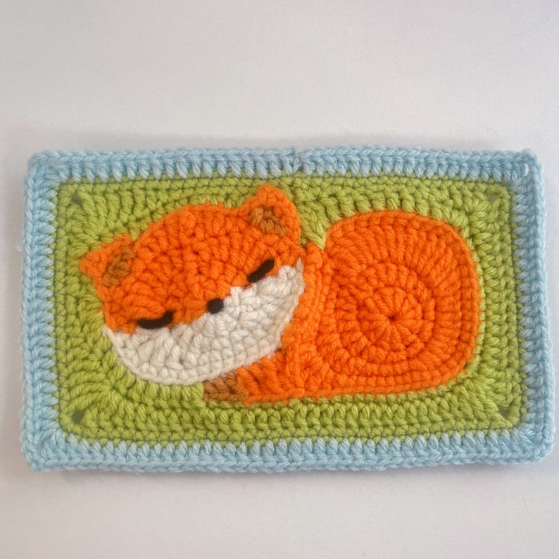 Crochet Fox Granny Squares Digital Pattern