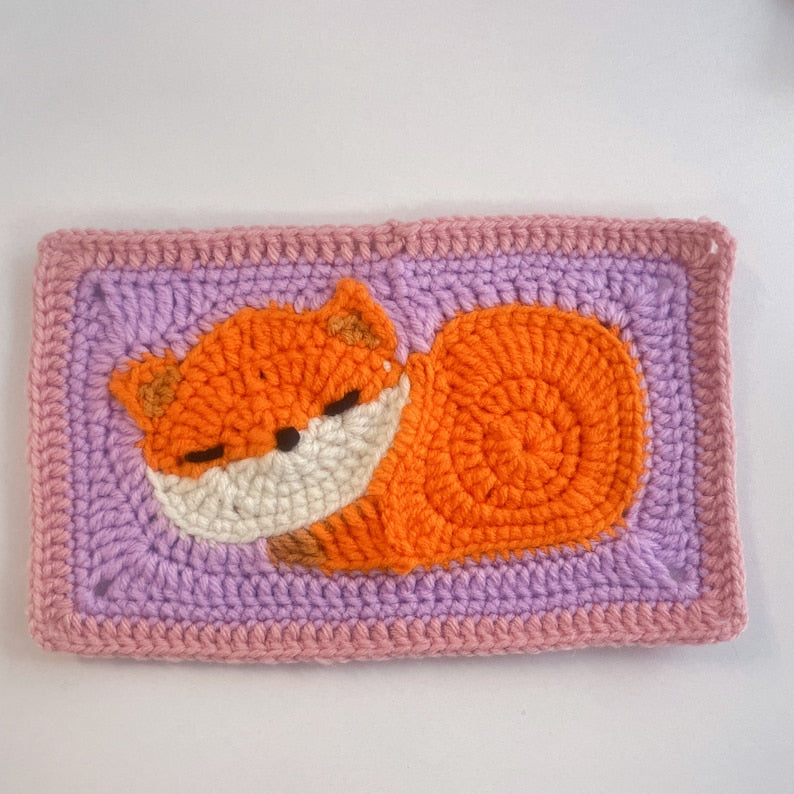 Crochet Fox Granny Squares Digital Pattern
