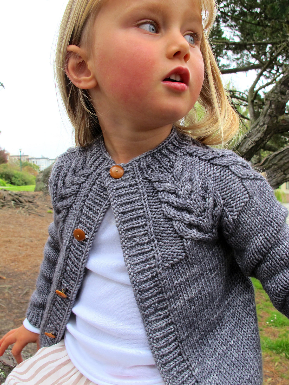 Bold Cables Cardigan Knitting Pattern