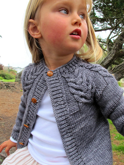 Bold Cables Cardigan Knitting Pattern