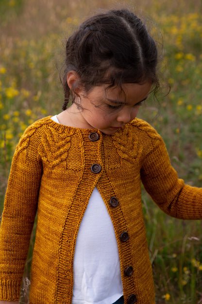 Bold Cables Cardigan Knitting Pattern