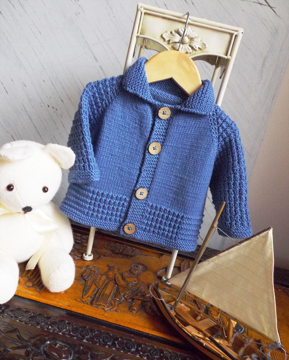 Seamless Top Down Cardigan Knitting Pattern