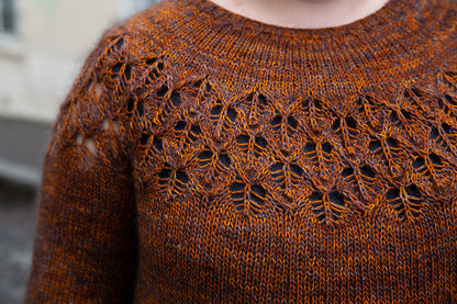 Lace Yoke Sweater Knitting Pattern