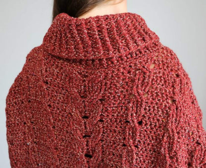 Autumn Breeze Cable Poncho Crochet Pattern