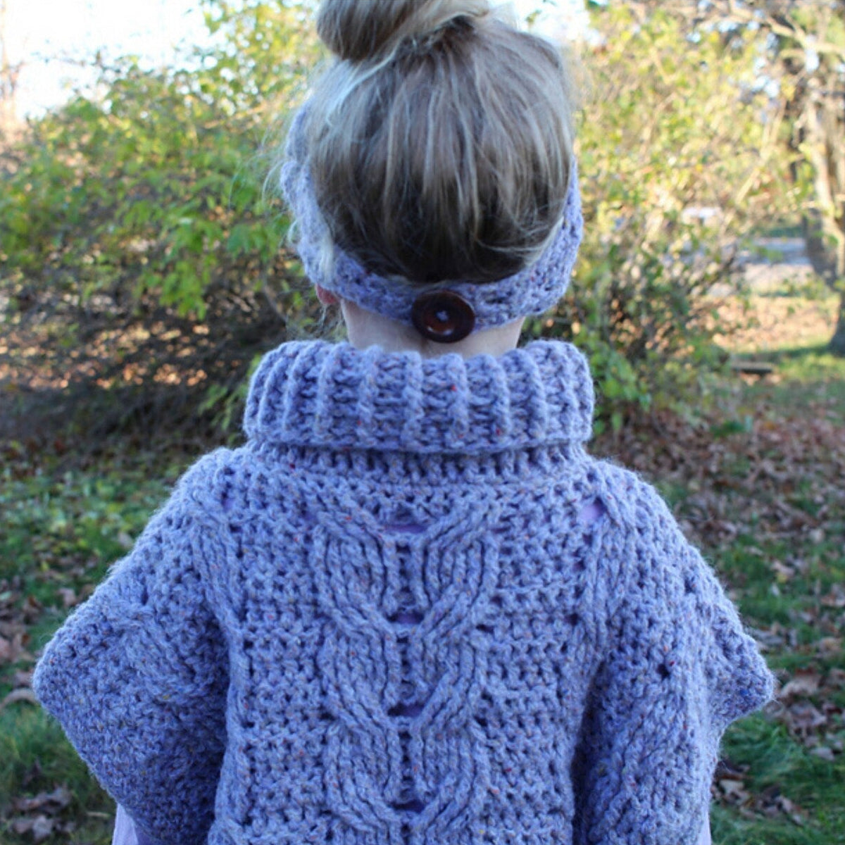 Autumn Breeze Cable Poncho Crochet Pattern
