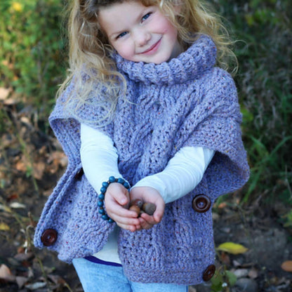 Autumn Breeze Cable Poncho Crochet Pattern