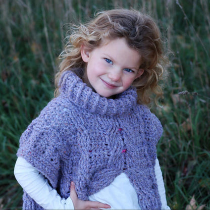 Autumn Breeze Cable Poncho Crochet Pattern