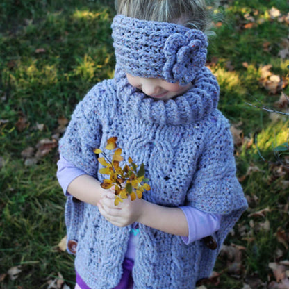 Autumn Breeze Cable Poncho Crochet Pattern